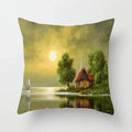 American Country Oil Painting Landscape Pillowcase by Ljojo for Home & Office Decor