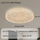 Ljojo Modern Minimalist Golden Resin Ceiling Lamp for Bedroom and Living Room Decor