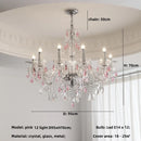 Ljojo Blue Crystal Chandelier Pendant Light - Luxury Glass Bedroom Decor Spiral Fixtures