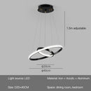 Ljojo LED Chandeliers: Modern, Round, Ceiling Hanging Lamp for Home Lighting