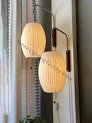 Italian Silk Wall Lamp LED E27 Flying Saucer Decorative Light Bedroom Minimalist Ljojo