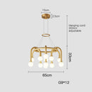 G9 Italian Copper Glass Bubble Chandelier by Ljojo - Luxury Hanging Lamp for Living Room
