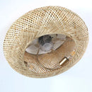 Bamboo Ceiling Fan with Lights Remote Control - 50cm Invisible Blades by Ljojo