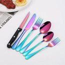 Ljojo 1010 Stainless Steel Tableware Set with Steak Knife and Dessert Spoon