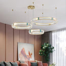 Ljojo Modern Lustre Crystal Led Chandelier Dimmable Pendant Lamp for Living Dining Bedroom
