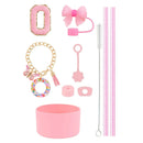 Ljojo 10pcs Tumbler Accessories Set: Straw, Cover, Cap, Boot, Stopper, Keychain, Sticker