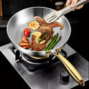 Ljojo 316 Stainless Steel Nonstick Frying Pan Wok for Gas Stove Induction