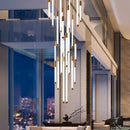 Ljojo Luxury Rotating LED Chandelier for High Ceiling Staircase