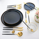 Ljojo Matte Gold Stainless Steel Cutlery Set 40Pcs