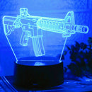 Gun 3D Night Light - Creative Desktop & Bedroom Decoration LED Mini Gift - Ljojo