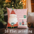 Ljojo Merry Santa Christmas Pillow Covers for Sofa Bedroom Car - Rectangular Cushion