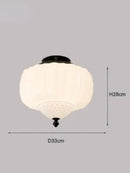 French Retro Medieval Cream Glass Ceiling Lights LED E27 Home Decorative Ceiling Lamp Ljojo