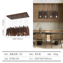 Modern Minimalist LED Hanging Chandelier Wabi-sabi Wooden Pendant Light by Ljojo