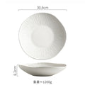 Ljojo Matte Striped Ceramic Deep Plate Set - Creative Tableware for Restaurants