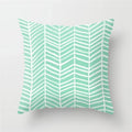 Ljojo Mint Green Geometric Animal Print Pillowcase for Home and Office Decor