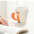 Ceramic Fox Mug with Fox Tail Handle - Ljojo Brand