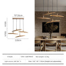 Modern Minimalist Art Design LED Chandelier Wabi-sabi Solid Wood Pendant Light by Ljojo