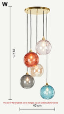 Nordic LED Pendant Lights Glass Stone Bubbles Chandeliers for Living Room by Ljojo