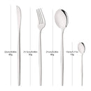Ljojo Mirror Silver Stainless Steel Cutlery Set - 12Pcs Western Dinnerware Kitchen Utensils