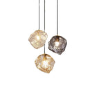 Ljojo Ice Cube Chandelier Glass Pendant Lamp Modern Dining Room Hanging Light