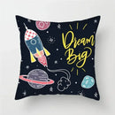 Cartoon Spacecraft Astronaut Rocket Pillowcase for Home Decor - Ljojo