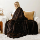 Ljojo Luxury Faux Fur Blanket for Bed Sofa Home Decor