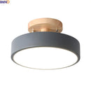 Ljojo LED Wood Acrylic Ceiling Light Fixture Wedge Nordic Living Room Lamp