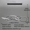 Ljojo LED Pendant Light Stainless Steel Modern Chandelier for Dining Kitchen Island