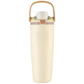 Ljojo 30oz Insulated Water Bottle with Straw - Vacuum Thermos Cup for Hot/Cold Drinks