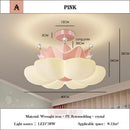 LED White Pink Crown Chandelier Ceiling Light for Living Room by Ljojo