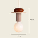 Ljojo Geometric Solid Wood LED Ceiling Chandelier Modern Nordic Minimalist Cream Dining Room Decor