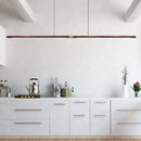 LED Black Walnut Pendant Lamp 220cm Modern Nordic Hanging Light by Ljojo