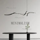 Ribbon Shape LED Chandelier - Modern Aluminum Design for Living Room by Ljojo