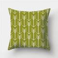 Army Green Geometric Printed Pillowcase by Ljojo for Living Room and Bedroom Decor