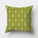 Army Green Geometric Printed Pillowcase by Ljojo for Living Room and Bedroom Decor