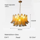 Vintage Amber Glass Indoor Chandelier - Scandinavian Style Lighting by Ljojo