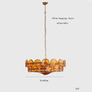 Art Glass Chandelier Ljojo Amber Green White E14 Lamp Bauhaus Design