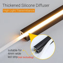 Ljojo 45° Backlight LED Aluminum Profile Bar Light Channel with Silicone Diffuser Cover