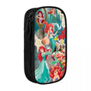 Ljojo Mermaid Double Layer Pencil Case | Large Capacity Stationery & Makeup Bag