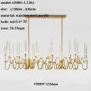 Ljojo Luxe Crystal Chandelier: Elegant Nordic Office & Living Room Pendant Lamp