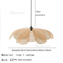 Japanese Style Weaving Petal Willow LED Chandelier by Ljojo