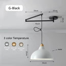 Modern Rocking Arm Pendant Lamp Movable Hanging Chandelier for Living Room by Ljojo