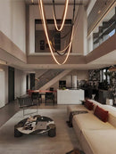 2025 Trendy DIY Flexible Leather Belt Dimmable LED Chandelier by Ljojo for Living Room