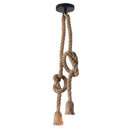 Ljojo Retro Hemp Rope Chandelier Base LED Lights Holder AC220V Home Restaurant Lighting
