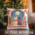 Christmas-themed Cute Animal & Pattern Pillow Cover for Sofa, Bedroom, Car by Ljojo