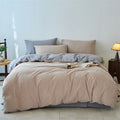 Ljojo 100% Cotton Yarn-Dyed 4-Piece Duvet Set - Ultra-Soft Bedding