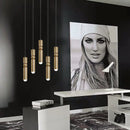 Ljojo Metal Bullet Pendant Chandelier for Bedroom Dining Kitchen GU10 Lustre Light