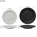 Ljojo Matte Ceramic Steak Plate Dessert Pasta Serving Dish Circular Flat Tableware