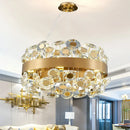 Ljojo Luxury Crystal Chandelier: Modern Pendant Lighting for Living Room, Kitchen, or Island.
