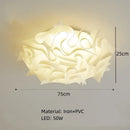 Nordic Cream Acrylic LED Pendant Lights Chandeliers for Master Bedroom by Ljojo